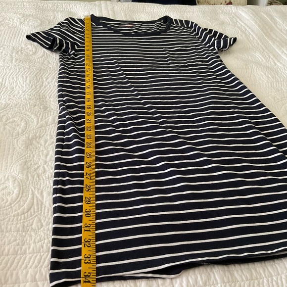 JOE FRESH, NAVY BLUE STRIPS T-SHIRT DRESS, SIZE: L - Picture 5 of 7
